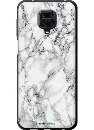 Чехол на xiaomi redmi note 9s мрамор белый "4480b-2029-8094", надежная защита для мобильных телефонов