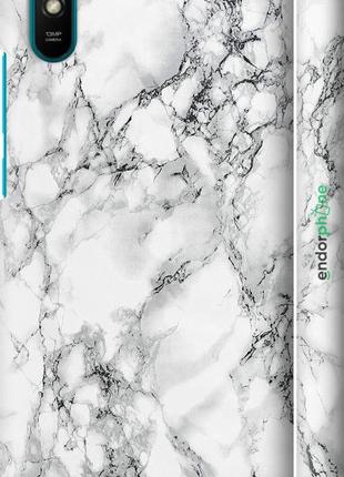 Чехол на xiaomi redmi 9a мрамор белый "4480m-2034-8094", надежная защита для мобильных телефонов