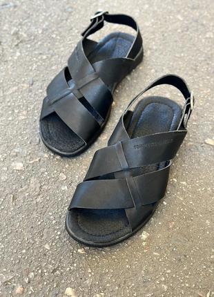 Сандалії cardi шкіряні чорні