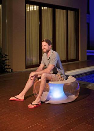 Надувное кресло bestway 75085 (41*82 см., с led подсветкой, нагрузка до 100 кг.)