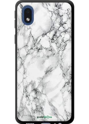 Чехол на samsung galaxy a01 core a013f мрамор белый "4480b-2065-8094", надежная защита для мобильных телефонов