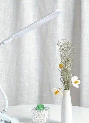 Гнучка лампа для освітлення на защіпці, 8 вт. біла