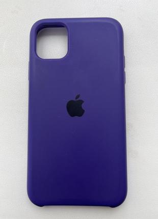 Чехол iphone 11 фиолетовый софт-тач б/у