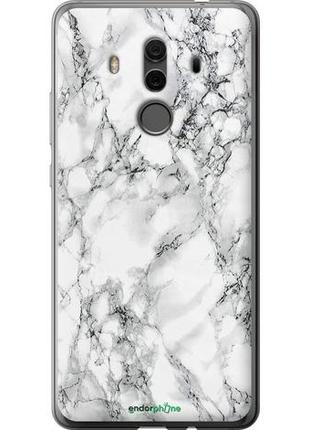 Чехол на huawei mate 10 pro мрамор белый "4480u-1138-8094", надежная защита для мобильных телефонов