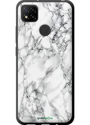 Чохол на space xiaomi redmi 9c transparent мармур білий "4480b-2035-8094", надійний захист для мобільних телефонів