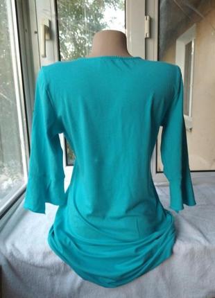 Вискозная трикотажная блуза блузка туника большого размера