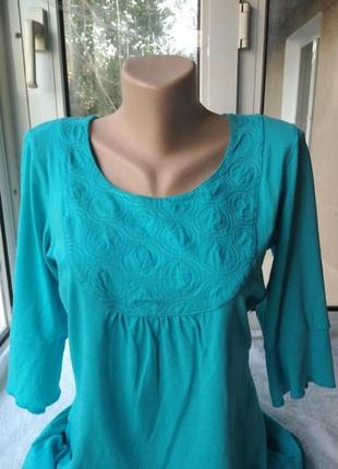 Вискозная трикотажная блуза блузка туника большого размера