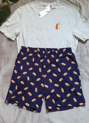 Хлопковая пижама h&m! размер-м!
