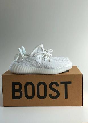 Adidas yeezy boost 350 white кросівки адідас ізі буст сітка легкі зручні