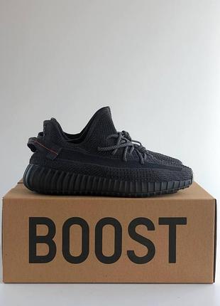 Adidas yeezy boost 350 black кроссовки адидас изи буст сетка легкие удобные