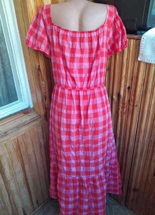 Стильна довга сукня в клітинку 7