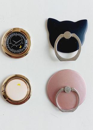 Тримач для телефону кішка на палець 3 кольори popsocket попсокет кільце попсокеты iphone