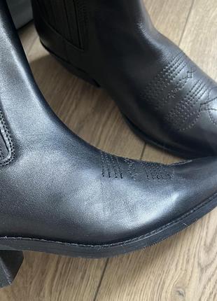 Мужские ковбойские байкерские ботильоны натуральная кожа zign