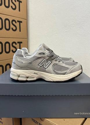 New balance 2002r light grey кросівки нью беланс замшеві сітка