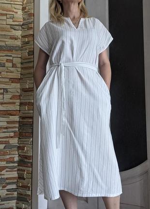 Eco itali сукня з льону біла сукня сукня з карманами красиве плаття льон