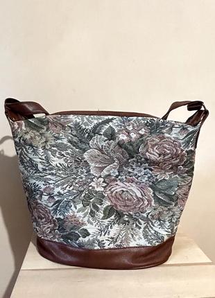 Сумка шопер текстильна гобелен  вінтаж