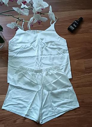 Жіноча піжама шорти та майка ( шовк)