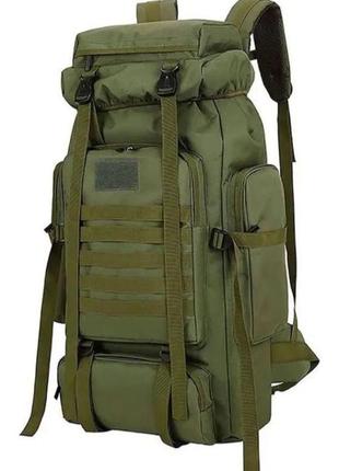 Рюкзак тактический черный 4в1 70 л водонепроницаемый туристический рюкзак. цвет: черный, койот, хаки