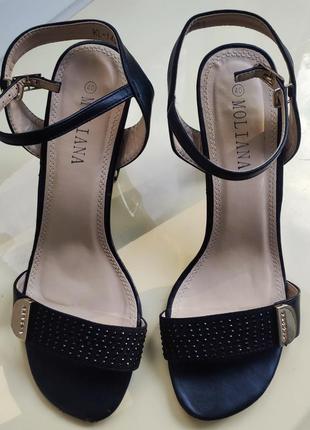 Босоніжки чорні на вихід розмір 402 фото