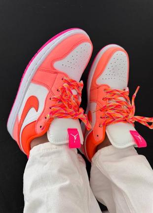 Nike  jordan 1 low utility crimson pluse total orange white