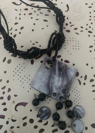 Намисто, з великою натуральною підвіскою