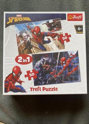 Пазлы spider-man marvel 2 в 1 100шт