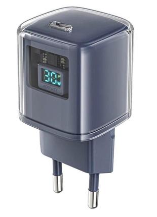 Мережевий зарядний пристрій acefast a53 sparkling series pd30w gan (usb-c) charger mica gray