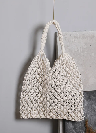 Новая плетеная сумка макраме с чехлом