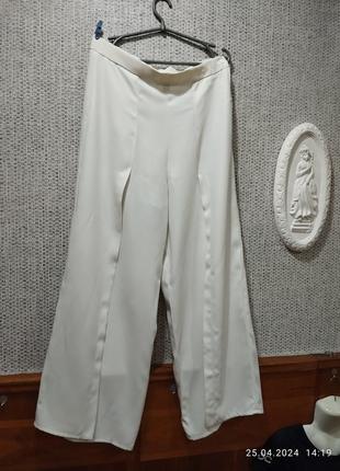 Палаццо брюки білі1 фото