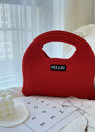 Новая вязаная сумка багет