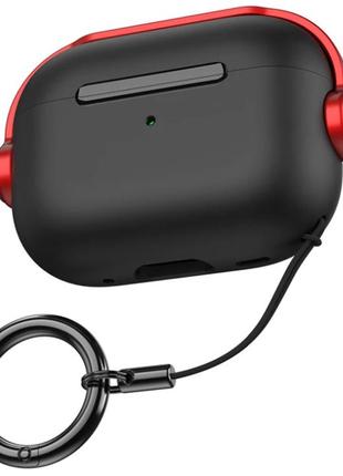Силиконовый чехол primo headphone для apple airpods pro pink - black/red