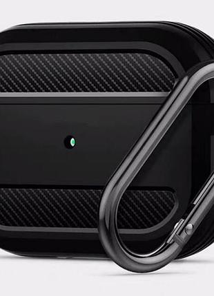 Силиконовый чехол primo rubber для наушников airpods 3 (mme73) - black