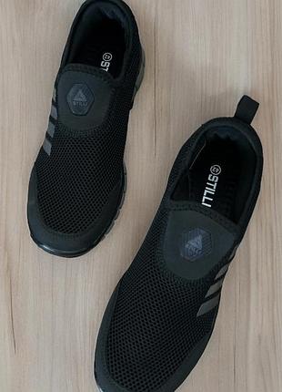 Мужские мокасины, сеточка