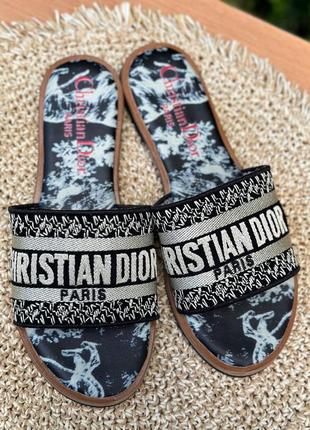 Шлепанцы в стиле dior, шлепки в стиле диор, тапочки в стиле диор