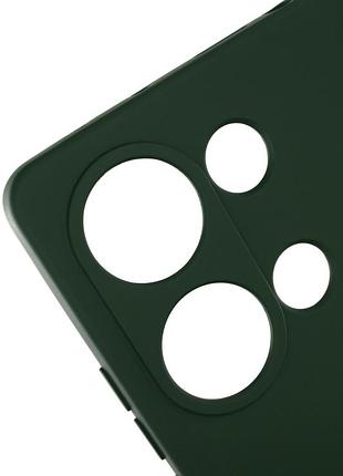 Силіконовий чохол для xiaomi redmi note 13 pro 4g/note 14s/poco m6 pro темно зелений soft silicone case full (бампер) 2