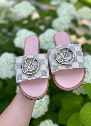 Шлепанцы в стиле louis vuitton, шлепки в спелую луу виттон, тапки в стиле луи витон