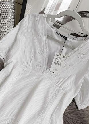 Платье кружевное прошва zara3 фото
