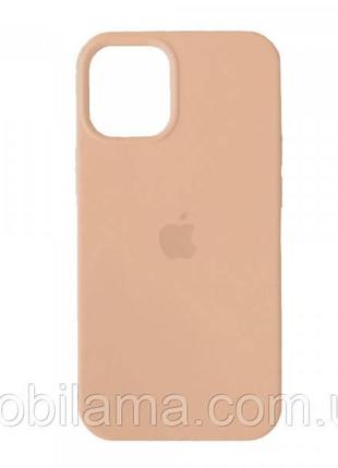 Силиконовый чехол для iphone 13 pro с закрытым низом silicone case пудровый pink sand 19 (бампер)
