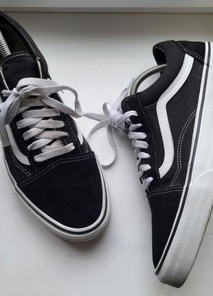 Брендовые мужские оригинальные кеды кожа +текстиль vans