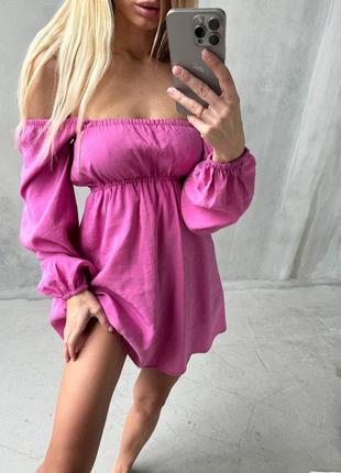 Жіноча невагома ніжна сукня міні жатка