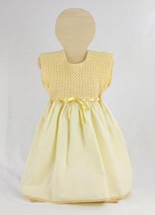 Эксклюзивное предложение: желтое детское платье от итальянского бренда - ручная работа!