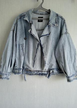 Дівчатка стильна крута джинсова куртка