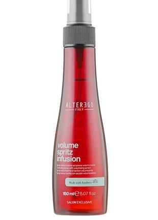 Текстурувальний спрей alter ego volume spritz infusion для збільшення об'єму волосся, 150 мл
