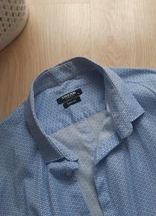 Блакитна сорочка рубашечка8 фото