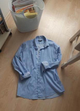 Блакитна сорочка рубашечка5 фото