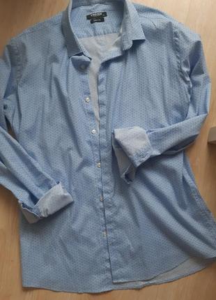Блакитна сорочка рубашечка7 фото
