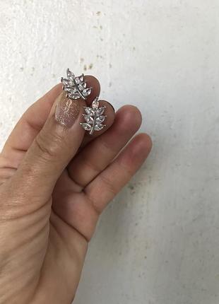 Серіжки, стерлингове срібло, 925 проби