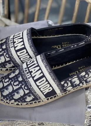 Тапочки капці еспадрильї  в стилі dior