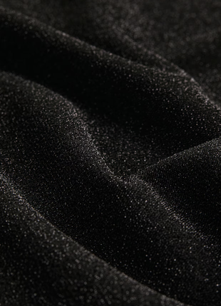 Платье черное мини с открытой спиной бархатное с блестками h&amp;m
