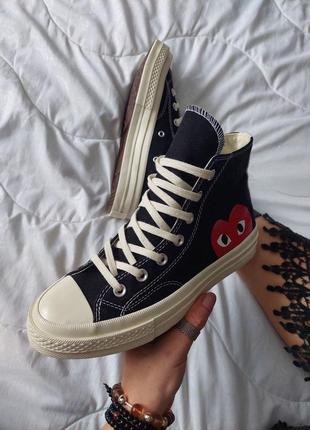 Кеди converse comme des garcons black high 5
